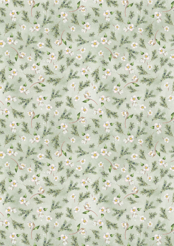 Baumwollstoff Mini Christrose