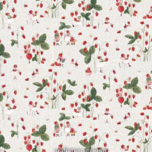 Baumwollstoff Erdbeerernte