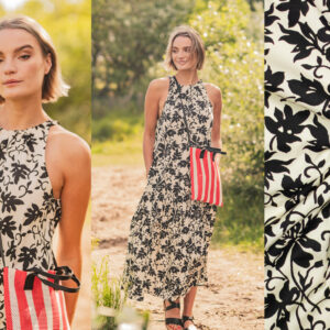Woven co poplin flowers, Fibre Mood 39