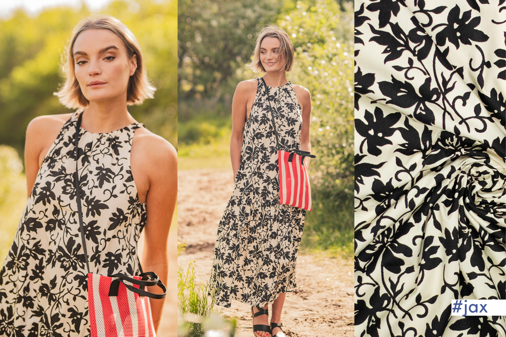 Woven co poplin flowers, Fibre Mood 39
